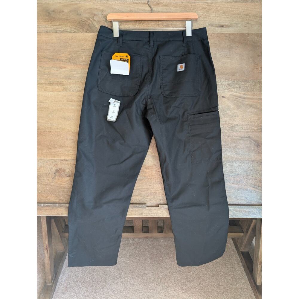 Carhartt Work Pants Womens Size 12 Black Rugged Flex Loose Fit Professional NWT - Picture 2 of 6